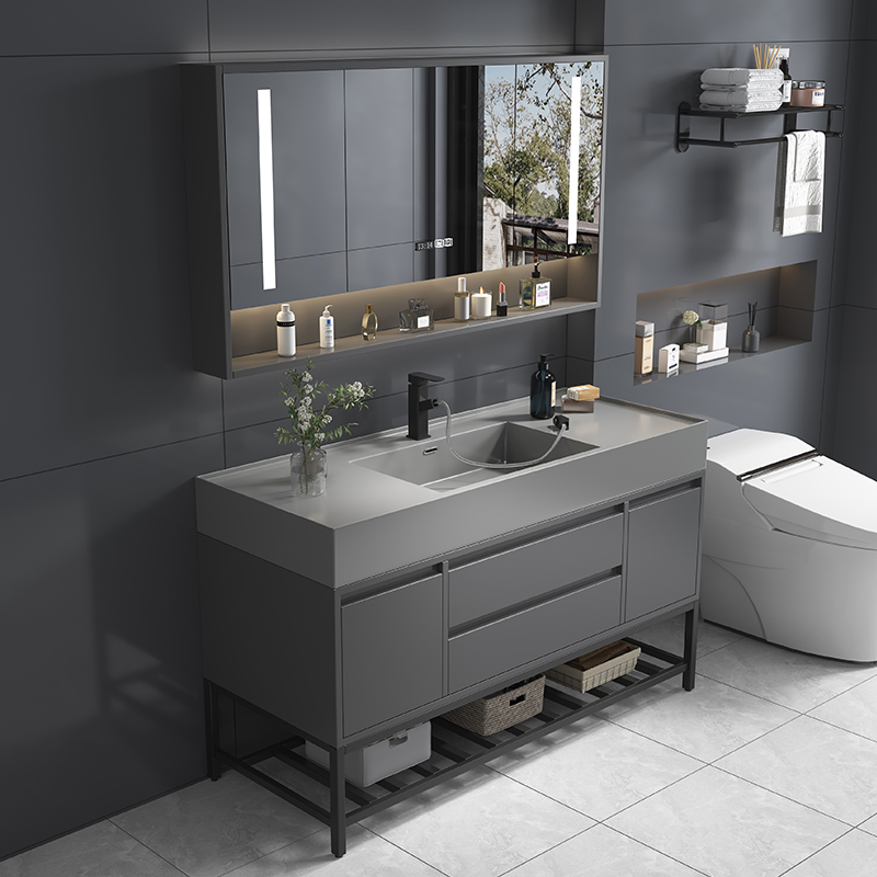 Home Bathroom Vanity Combo - Luxe Huidverzorging Badkamerkast Organisator Opbergplanken Toiletpartities