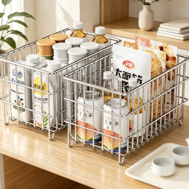 Home Essentials Bathroom Storage - Opbergmand van roestvrij staal, met een