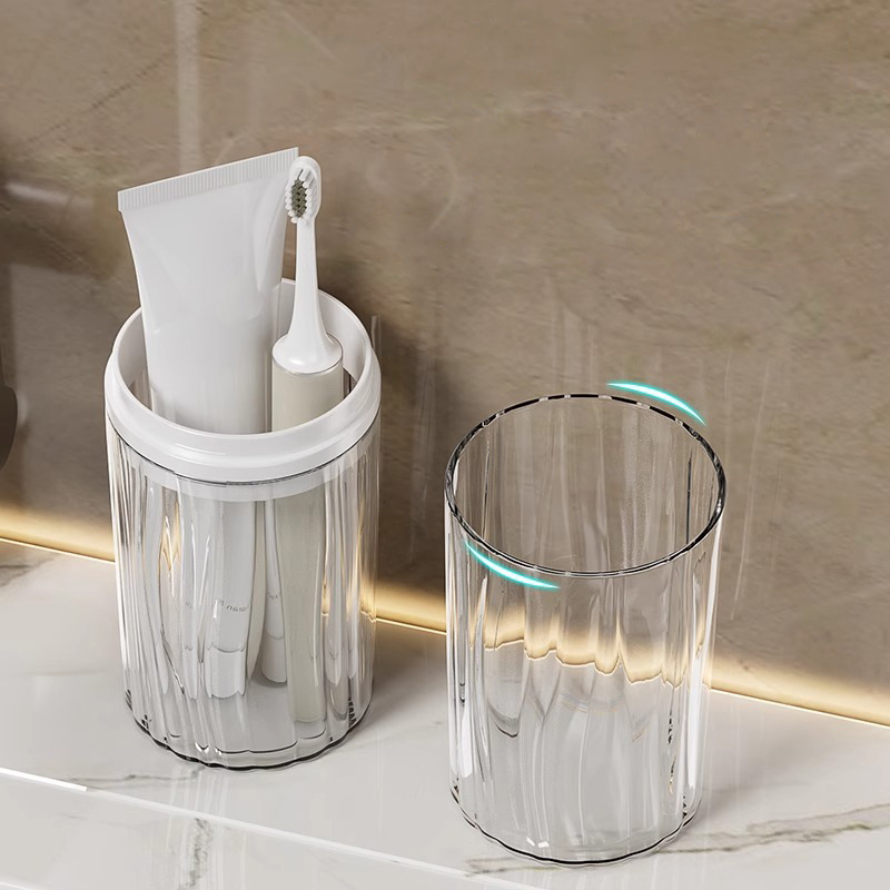Home Edit Bathroom Storage - Reistandenborstelhouder, opbergdoosje voor tandpasta, toiletartikelen opbergbeker