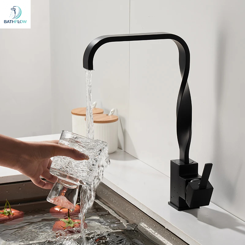 Basin Mixer Tap - Gouden badkamer- en keukenkraan, mengkraan voor