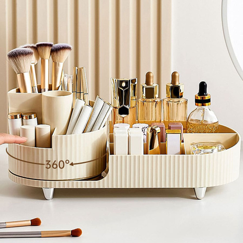 Home Edit Bathroom Storage - 360 ° Draaibare make-up opbergorganizer met