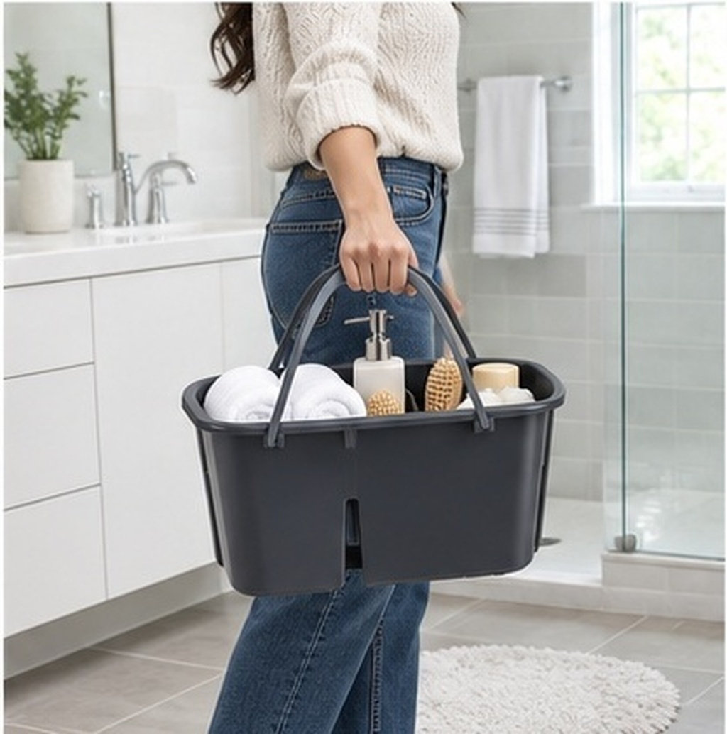 Home Essentials Bathroom Storage - 1 stuks opbergmand met vier vakken,