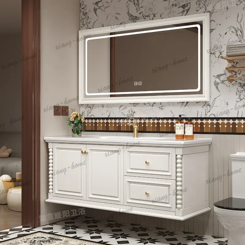 Houten kleine badkamerkast met - Home Bathroom Vanity Combo recensie en prijs