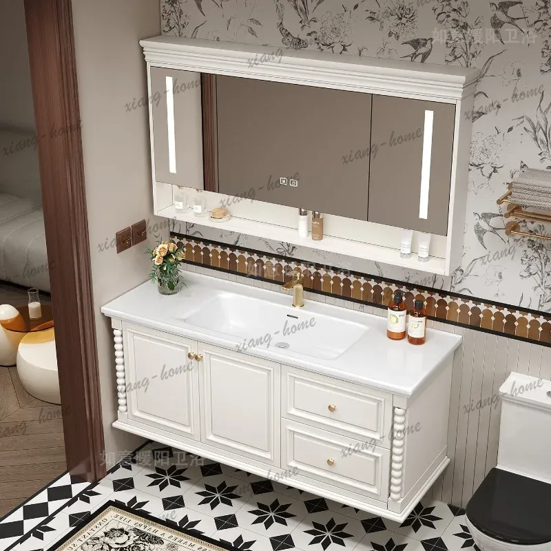 Houten kleine badkamerkast met - Home Bathroom Vanity Combo recensie en prijs