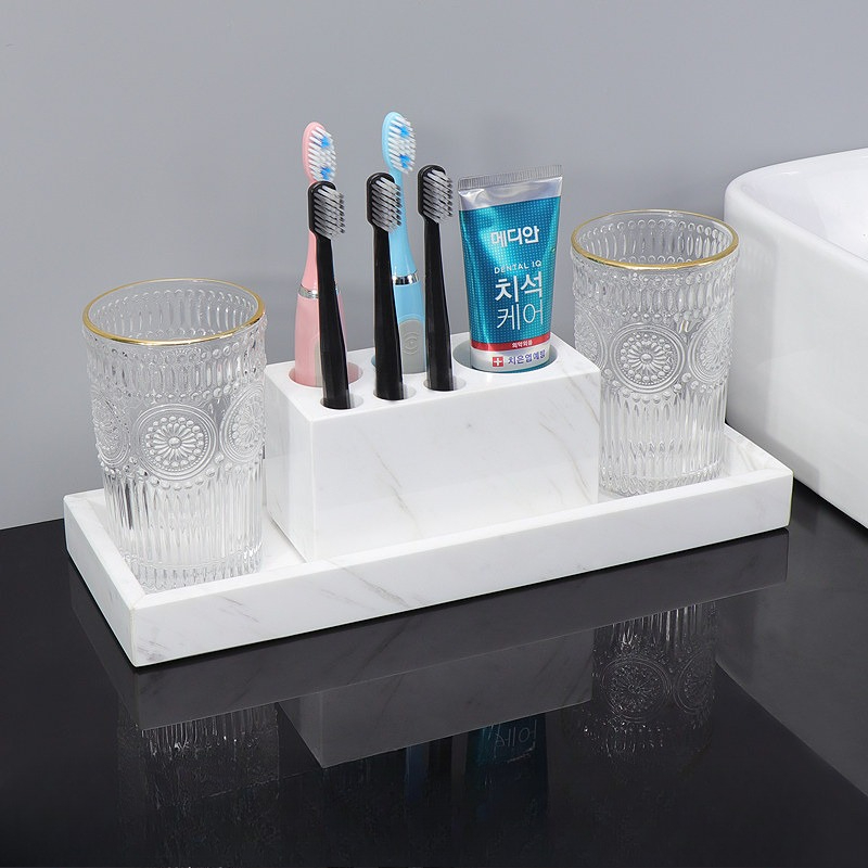 Marmeren wastafelbakje, badkam - Home Bathroom Organizer recensie en prijs