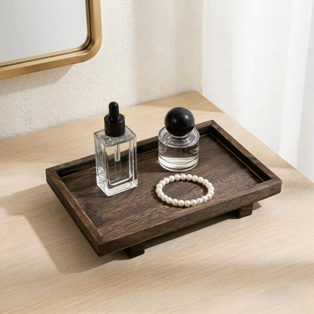 Retro houten opbergbak voor op - Home Edit Bathroom Storage recensie en prijs