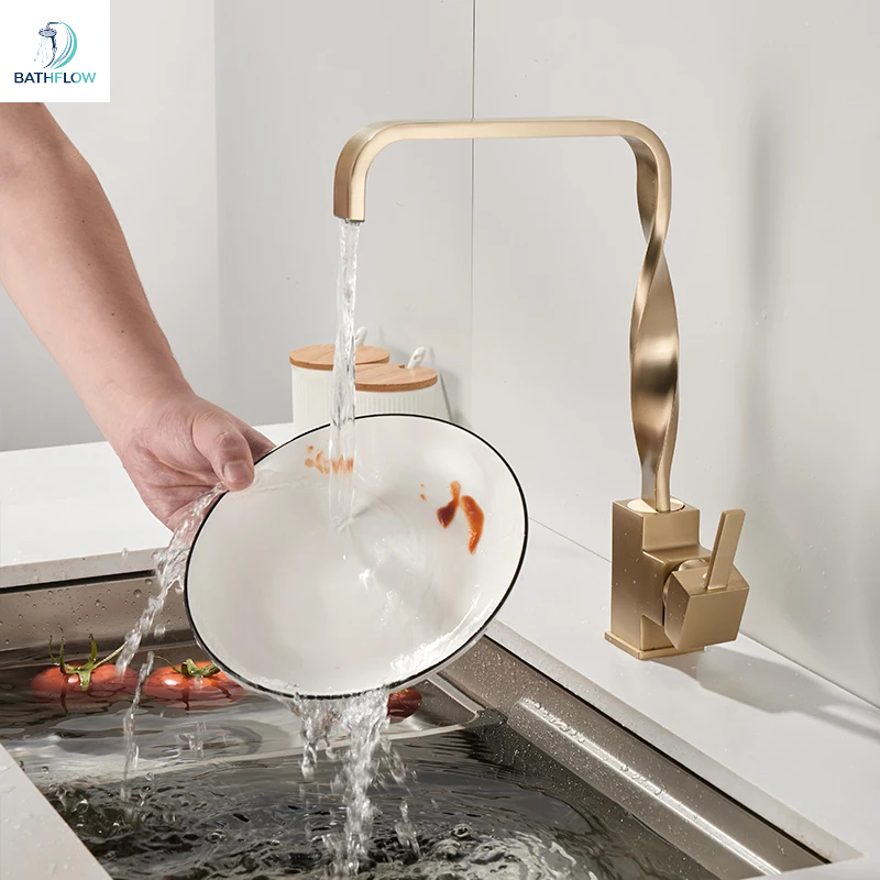 Gouden badkamer- en keukenkraa - Basin Mixer Tap recensie en prijs