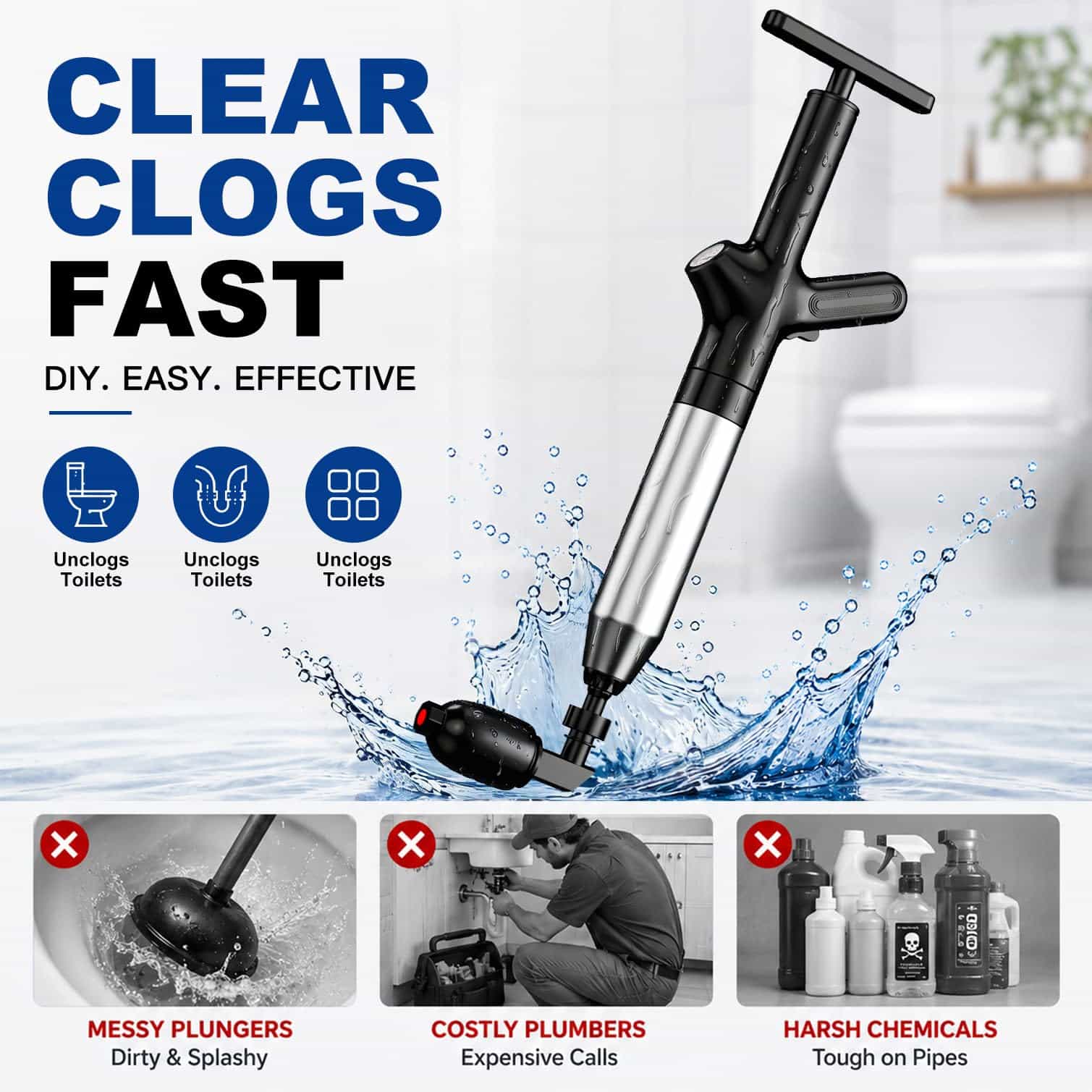 Toiletontstopper, toiletontsto - Plunger Toilet recensie en prijs