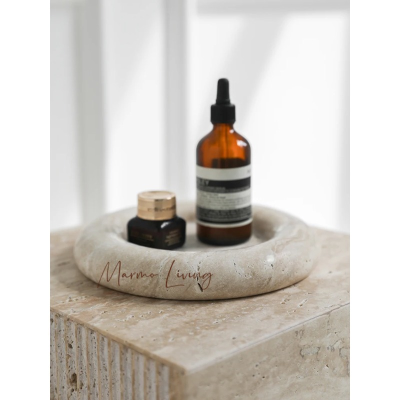 Trendy beige travertijn servee - Home Bathroom Trends recensie en prijs