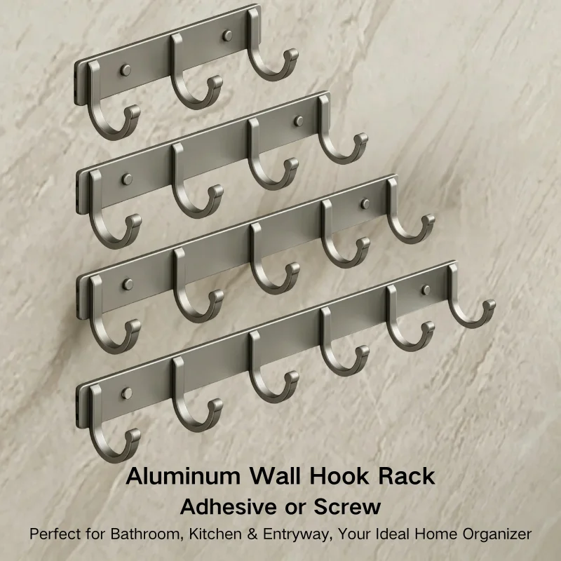 Aluminium wandrek met haken –  - Home Bathroom Organizer recensie en prijs